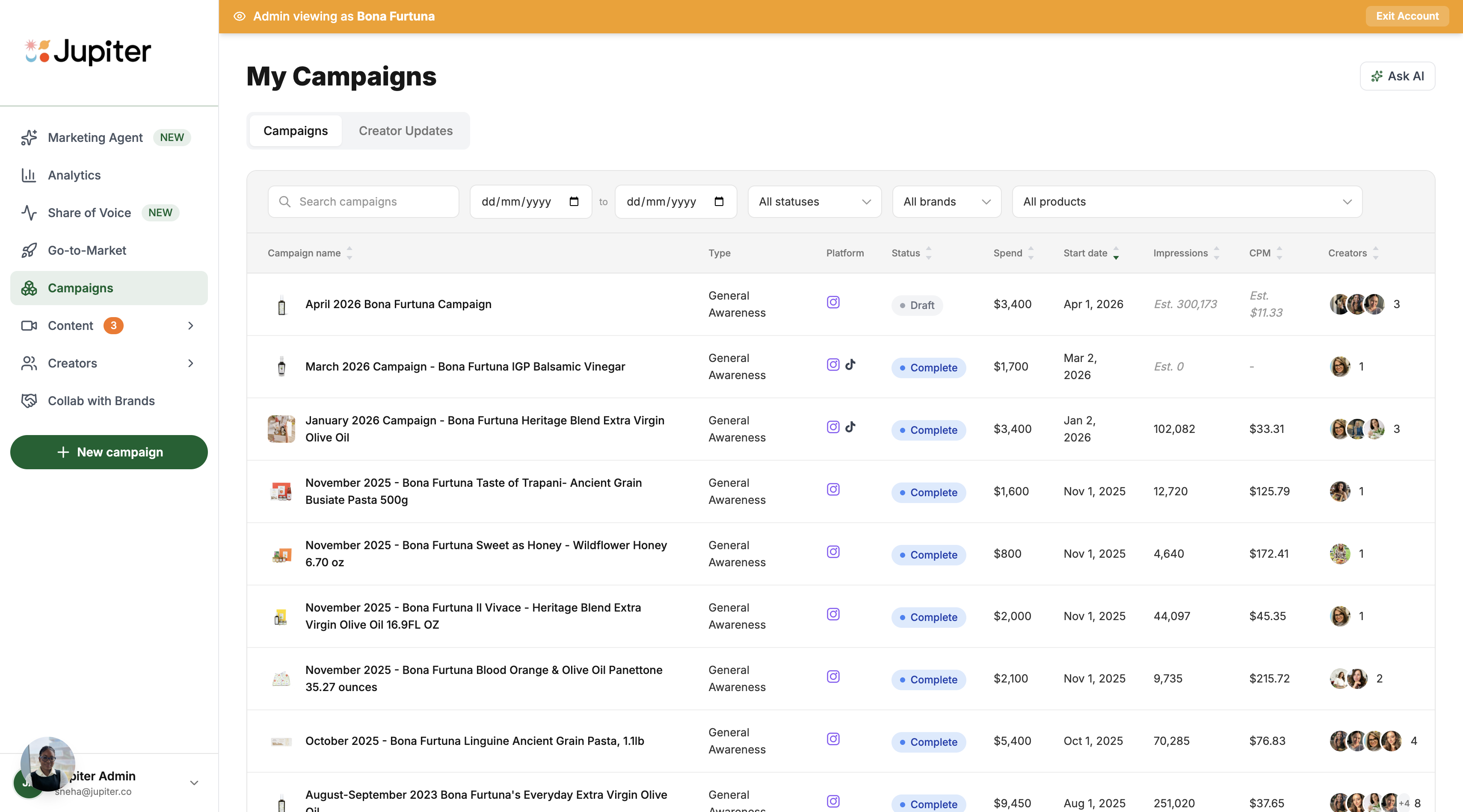 Influencer Campaign Management Built for Food and Beverage CPG hero image